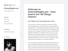 Tablet Screenshot of fitnessweights.net